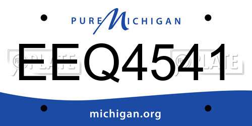 EEQ4541 Michigan License Plate