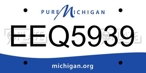 EEQ5939 Michigan License Plate