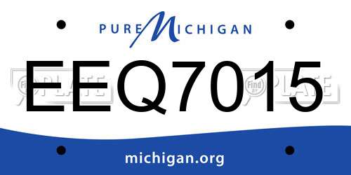 EEQ7015 Michigan License Plate