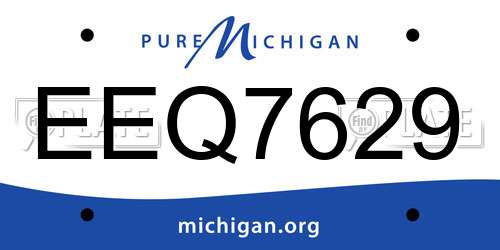 EEQ7629 Michigan License Plate