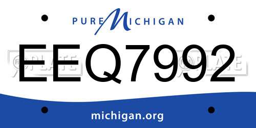 EEQ7992 Michigan License Plate
