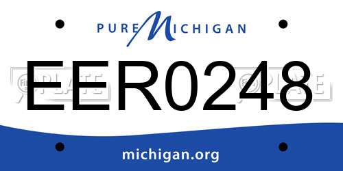 EER0248 Michigan License Plate