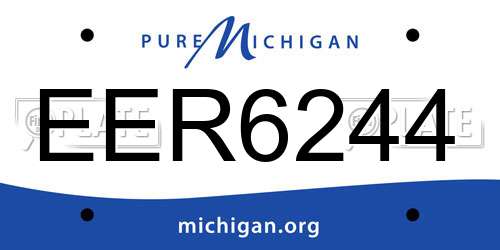 EER6244 Michigan License Plate