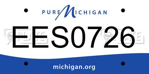 EES0726 Michigan License Plate