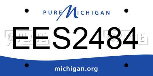 EES2484 Michigan License Plate