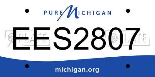 EES2807 Michigan License Plate