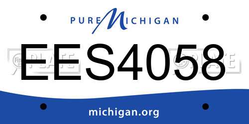 EES4058 Michigan License Plate