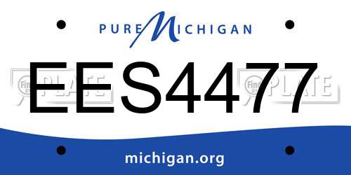 EES4477 Michigan License Plate
