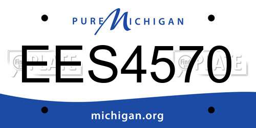 EES4570 Michigan License Plate