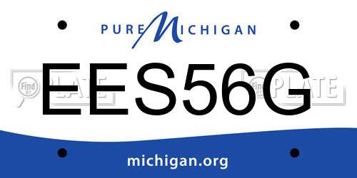 EES56G Michigan License Plate
