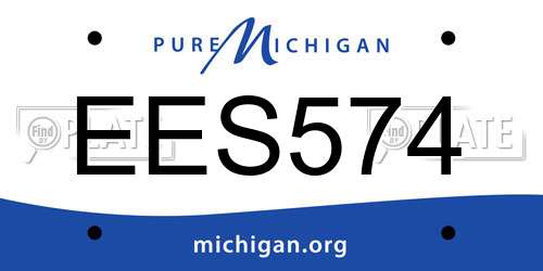 EES574 Michigan License Plate