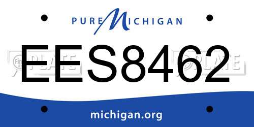 EES8462 Michigan License Plate