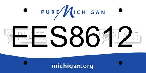 EES8612 Michigan License Plate