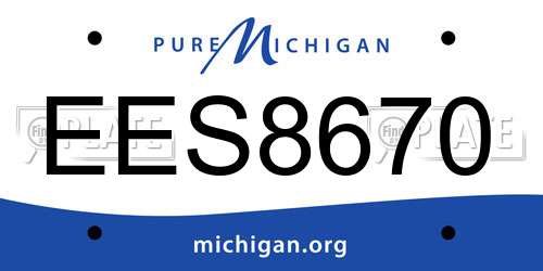 EES8670 Michigan License Plate