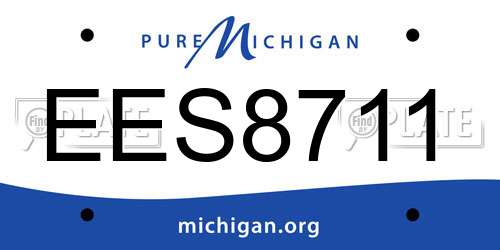 EES8711 Michigan License Plate