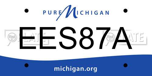 EES87A Michigan License Plate