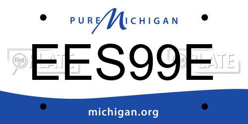EES99E Michigan License Plate