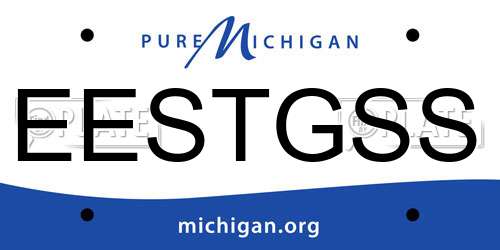 EESTGSS Michigan License Plate