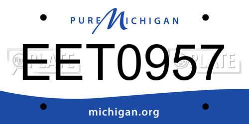 EET0957 Michigan License Plate