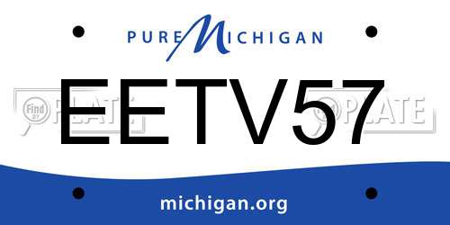 EETV57 Michigan License Plate
