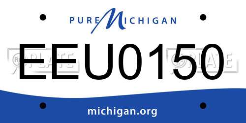 EEU0150 Michigan License Plate