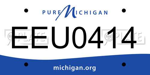 EEU0414 Michigan License Plate