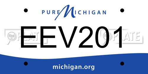 EEV201 Michigan License Plate