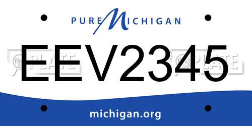 EEV2345 Michigan License Plate