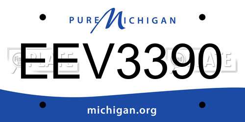 EEV3390 Michigan License Plate