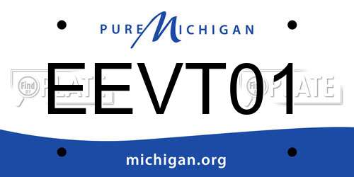 EEVT01 Michigan License Plate