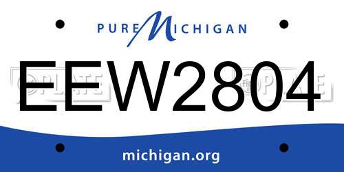EEW2804 Michigan License Plate