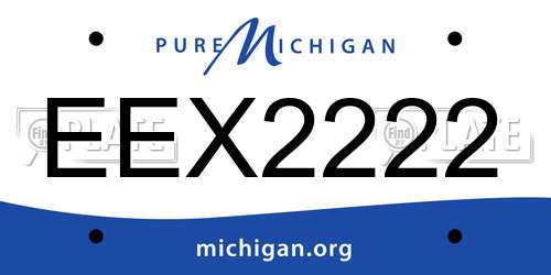 EEX2222 Michigan License Plate