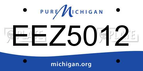 EEZ5012 Michigan License Plate