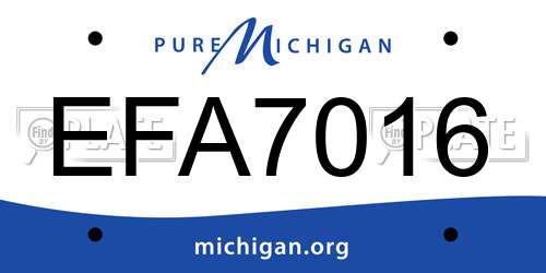 EFA7016 Michigan License Plate