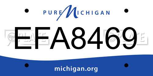 EFA8469 Michigan License Plate