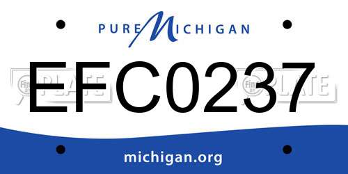 EFC0237 Michigan License Plate