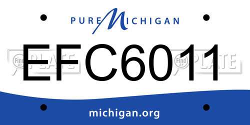 EFC6011 Michigan License Plate