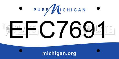 EFC7691 Michigan License Plate