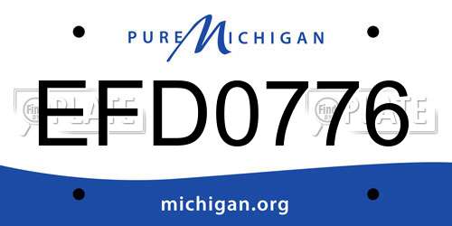 EFD0776 Michigan License Plate