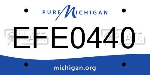 EFE0440 Michigan License Plate