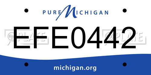 EFE0442 Michigan License Plate
