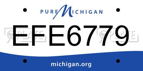EFE6779 Michigan License Plate