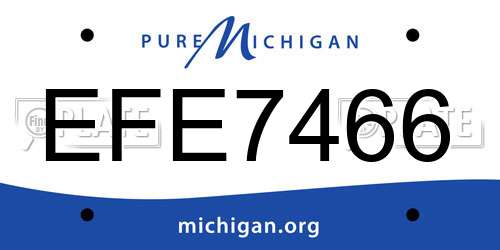 EFE7466 Michigan License Plate