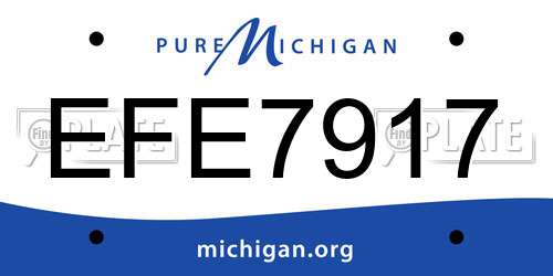EFE7917 Michigan License Plate