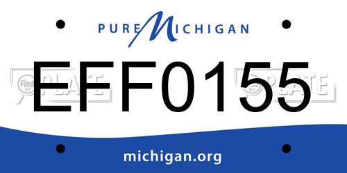 EFF0155 Michigan License Plate