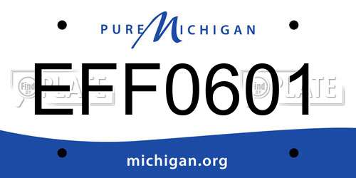 EFF0601 Michigan License Plate