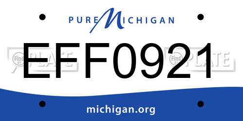 EFF0921 Michigan License Plate