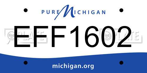 EFF1602 Michigan License Plate