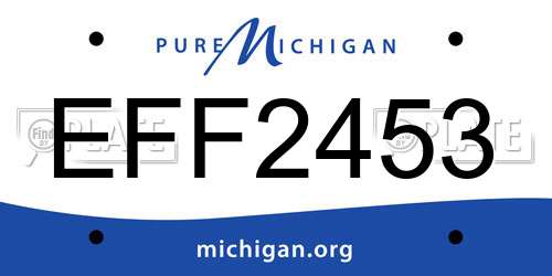 EFF2453 Michigan License Plate