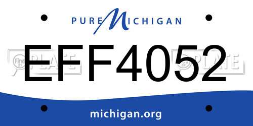 EFF4052 Michigan License Plate